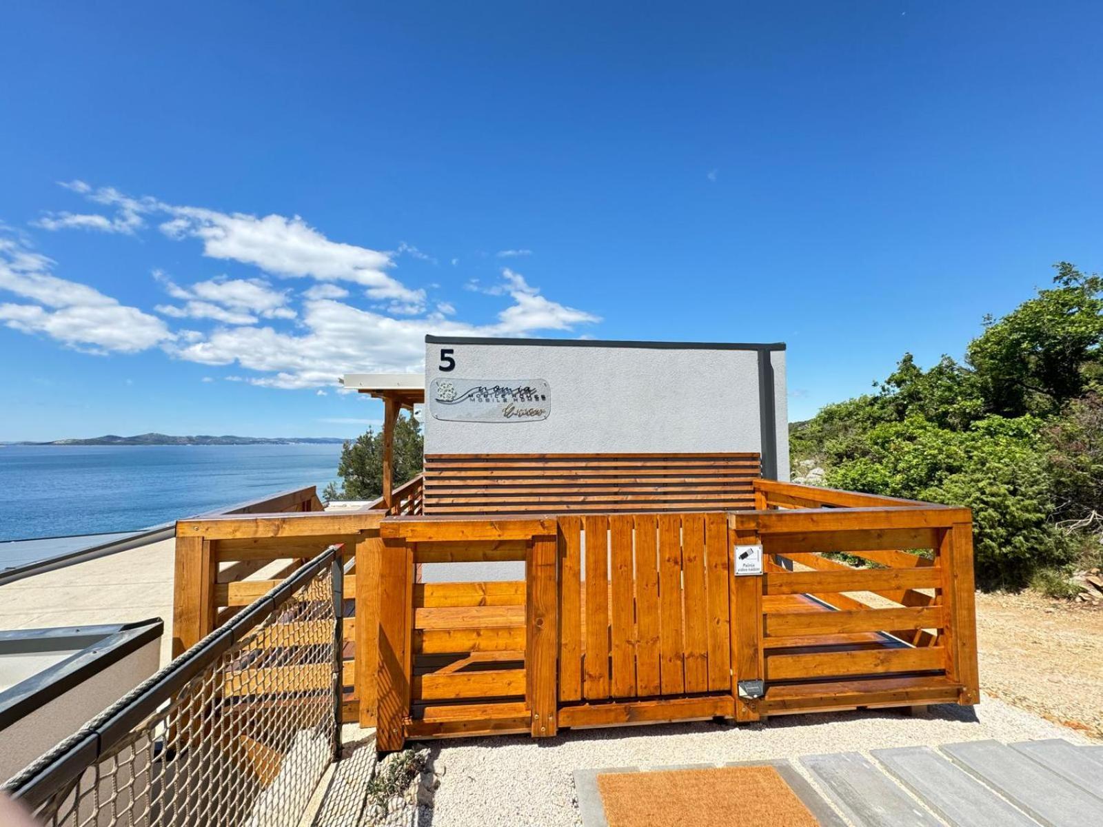 D-View Premium Mobile Home - Panoramic Seaview - 150 M From Beach, Free Parking Drage Exterior foto