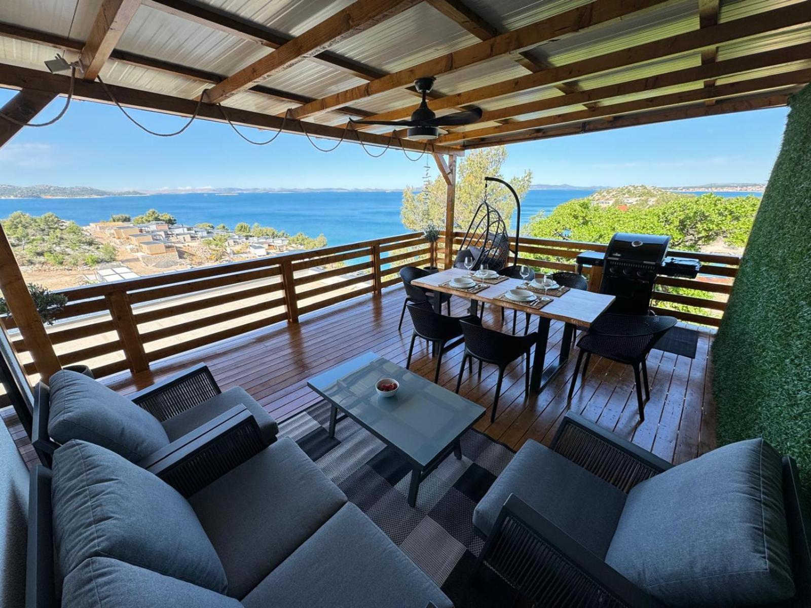 D-View Premium Mobile Home - Panoramic Seaview - 150 M From Beach, Free Parking Drage Exterior foto