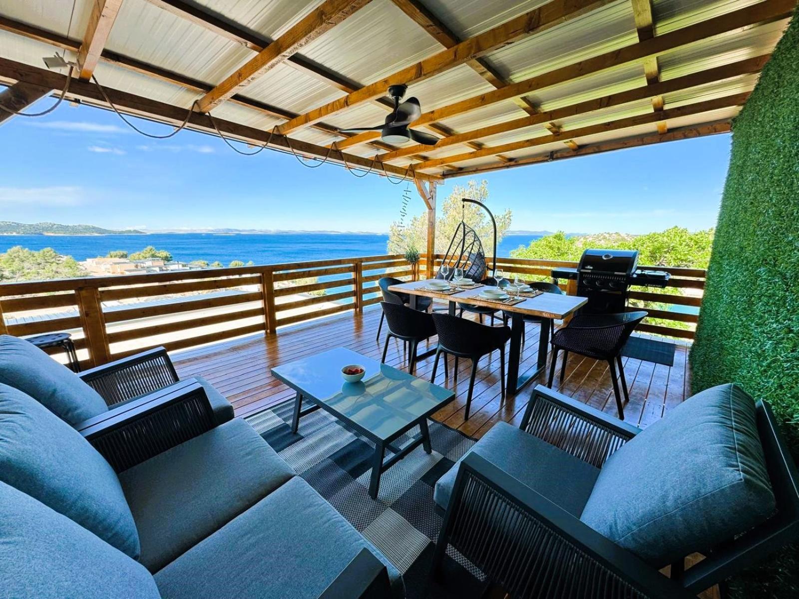 D-View Premium Mobile Home - Panoramic Seaview - 150 M From Beach, Free Parking Drage Exterior foto