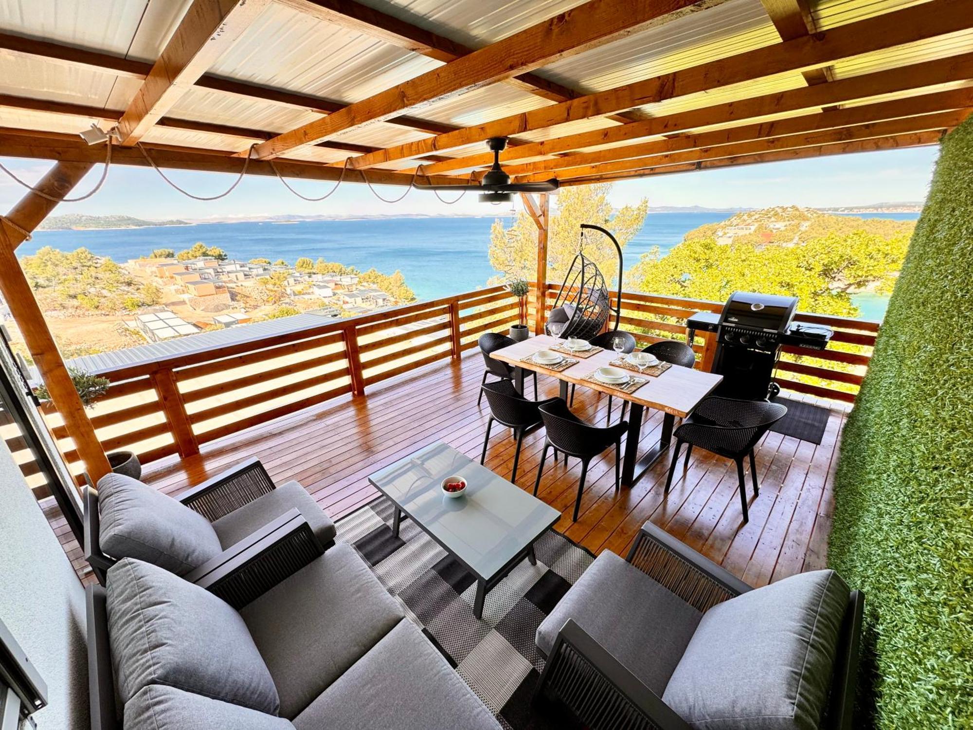 D-View Premium Mobile Home - Panoramic Seaview - 150 M From Beach, Free Parking Drage Exterior foto